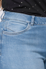 Straight Boot Jean High Rise Faded Effect Invisible Watchmaker Brand Trucco's Plus Size