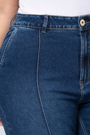 Mom Fit Jeans High Waist Exposed Front Seam Trucco's Plus Size Brand
