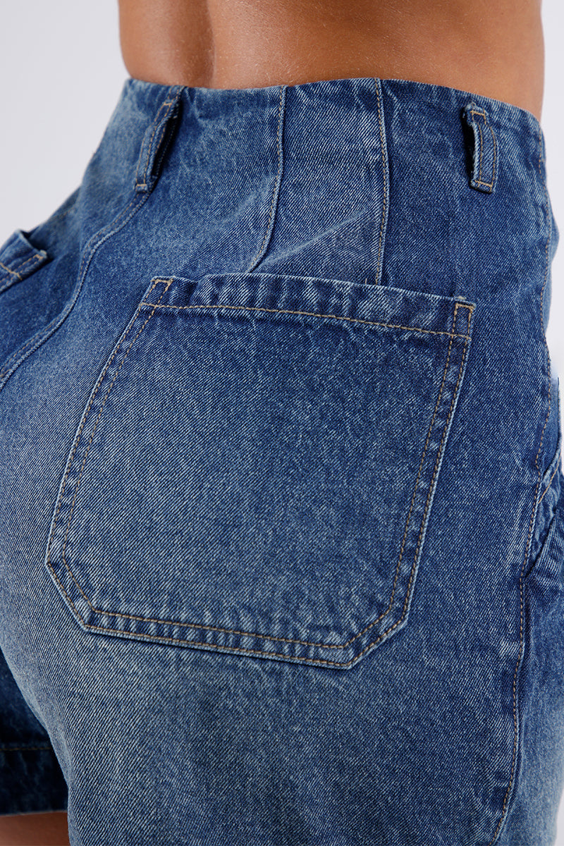 Short Tiro Alto en Algodón Marca Trucco's