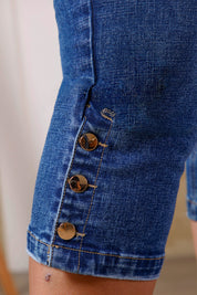 Jean Tipo Capri en Algodón, Poliester, Elastano y Rayon Marca Trucco's Plus Size