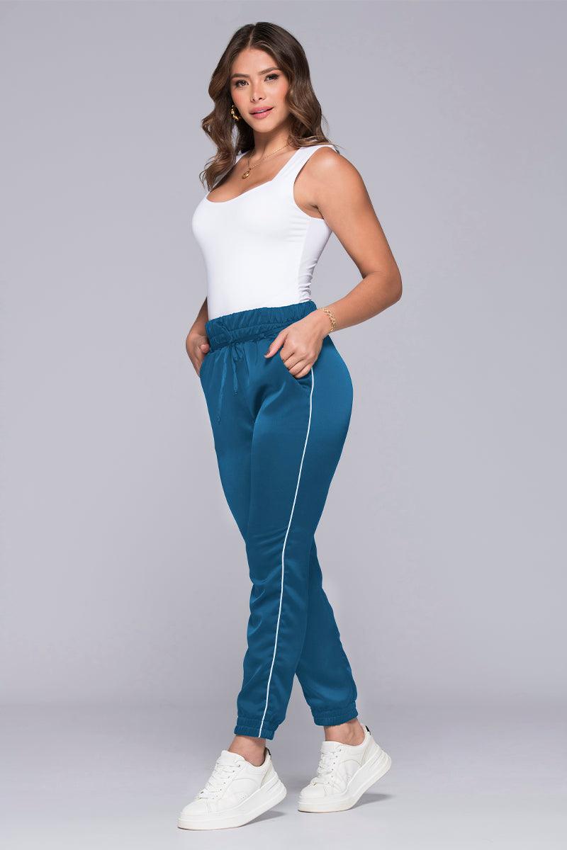 Jogger Tiro Alto Línea Lateral en contraste Marca Trucco´s