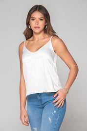 Trucco's Satin Blouse with Adjustable Straps