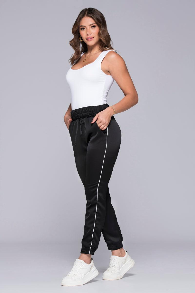 Jogger Tiro Alto Línea Lateral en contraste Marca Trucco´s