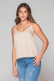 Trucco's Satin Blouse with Adjustable Straps