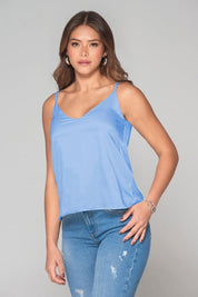 Trucco's Satin Blouse with Adjustable Straps