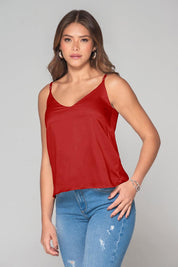 Trucco's Satin Blouse with Adjustable Straps