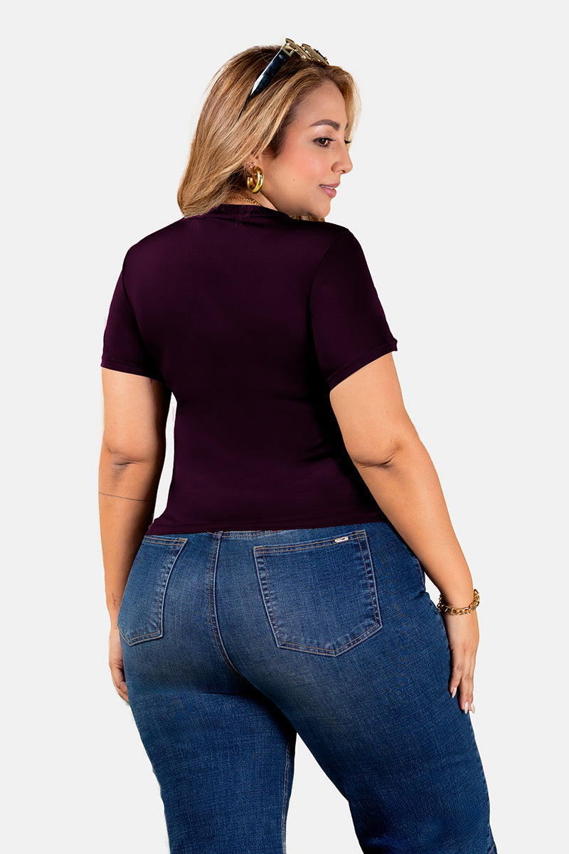 Blusa Manga Corta Marca Trucco's Plus Size