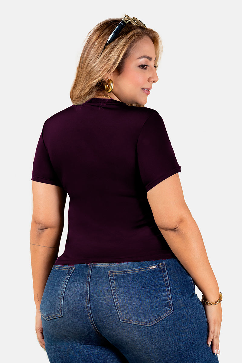 Blusa Manga Corta Marca Trucco's Plus Size
