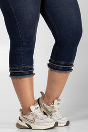 Jean Tipo Capri Azul Oscuro Marca Trucco's Plus Size
