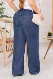 Pantalón Eco Tiro Alto Bota Recta Marca Trucco´s Plus Size