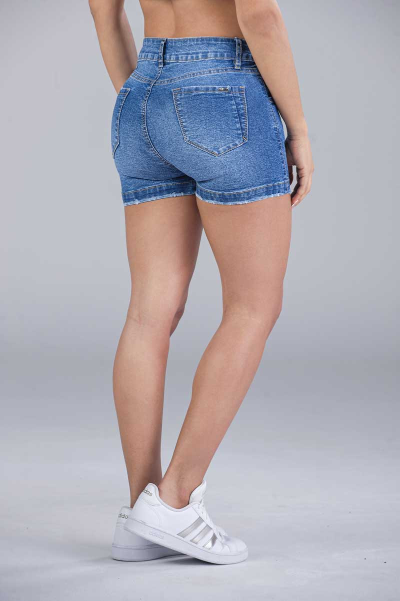 High Waist Denim Short