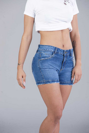 High Waist Denim Short