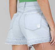 High Waist Denim Short