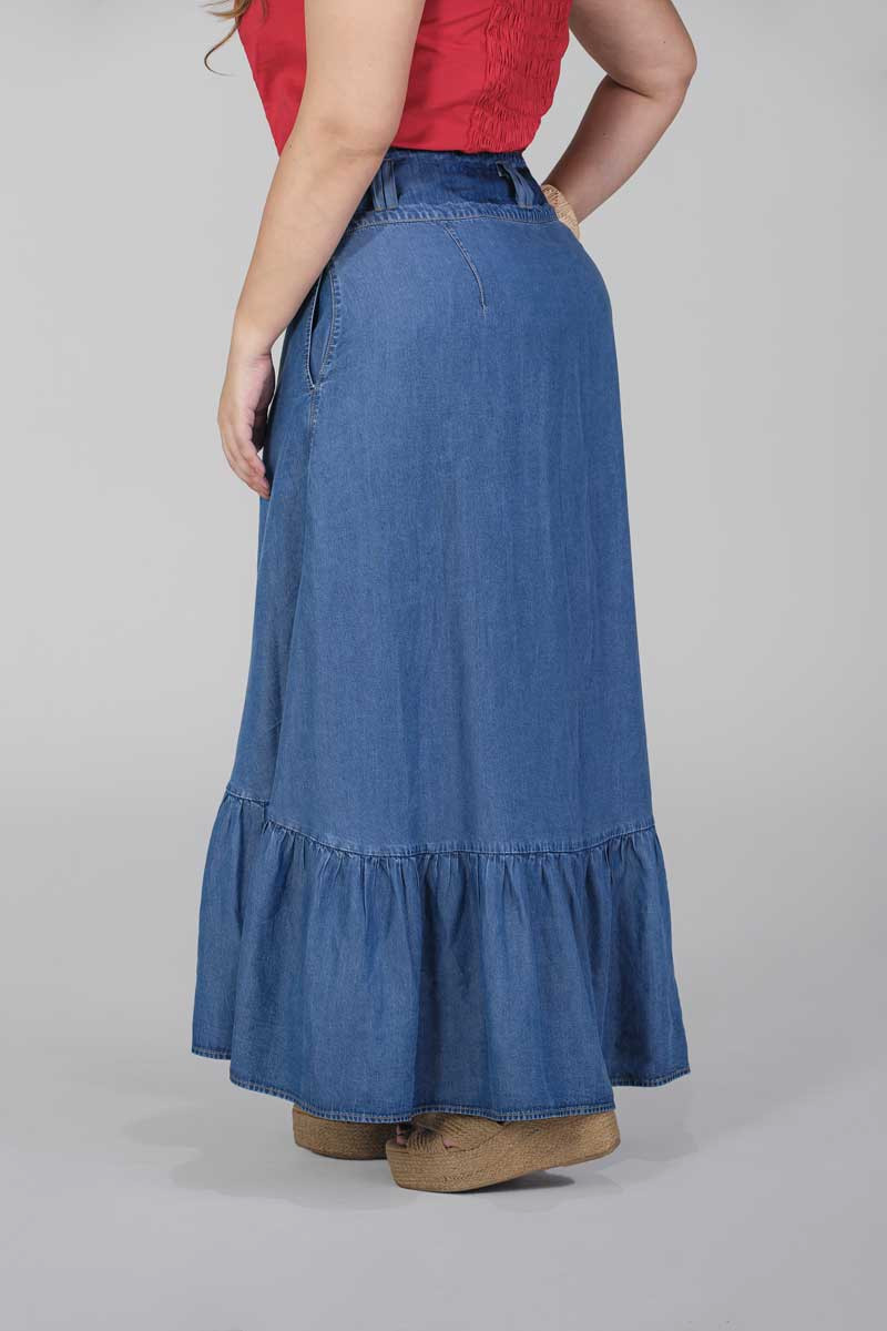 Long Cut Plus Size Skirt