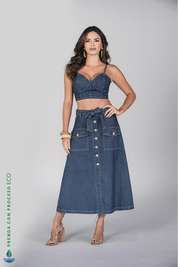 Midi Denim Skirt