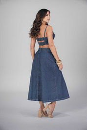 Midi Denim Skirt