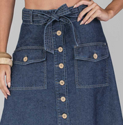 Midi Denim Skirt