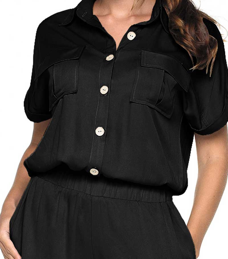 Short Cut And Relax Jumpsuit