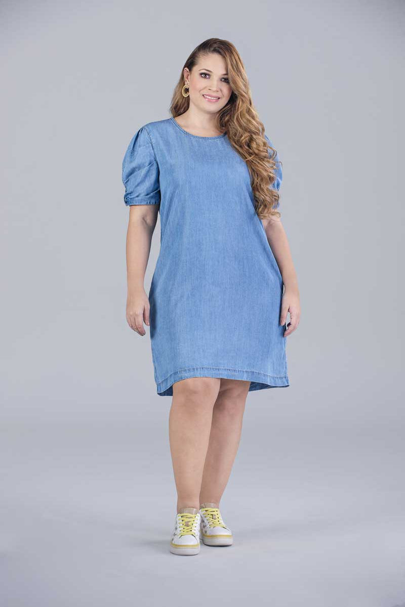 Short Cut Plus Size Dress