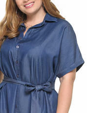 Short Cut Plus Size Dress