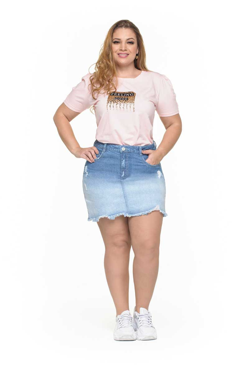 Short Cut Plus Size Skirt